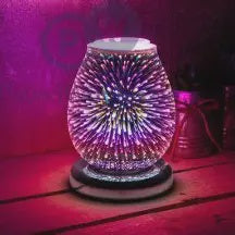 Desire Aroma 3D Burst LED Lamp Wax Burner Black/Purple