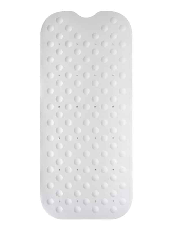 Showerdrape Orbit Extra Long Bath Mat White