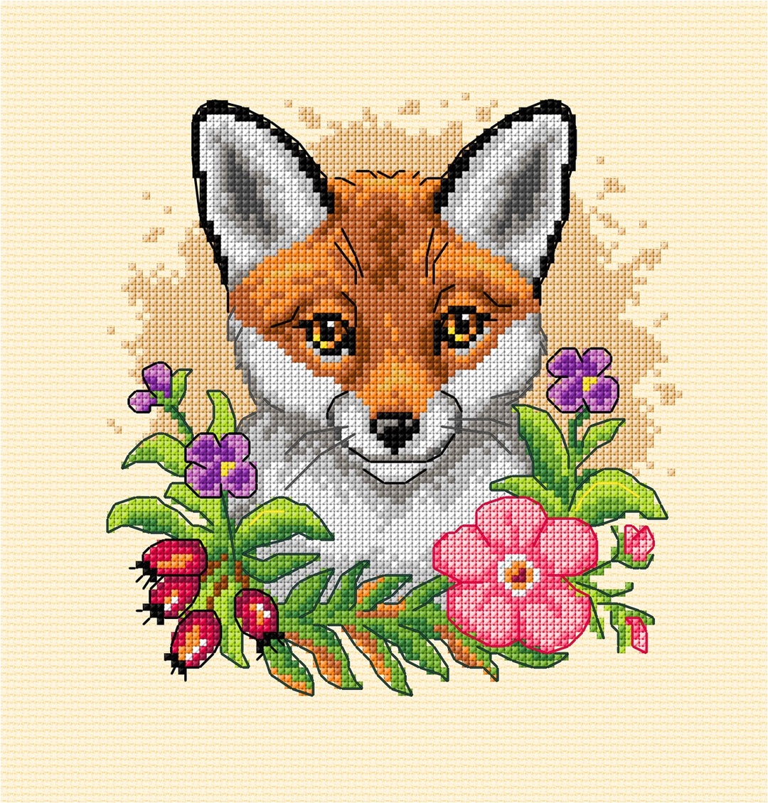 Counted Cross Stitch Kit: Fox