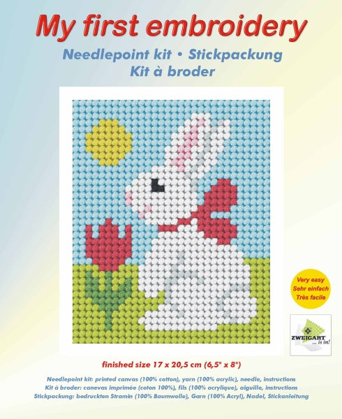 Needlepoint Kit: My First Embroidery: Easter Bunny