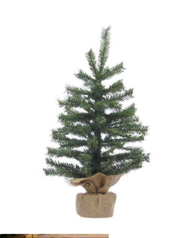 90cm Green Tree With Burlap Base D90