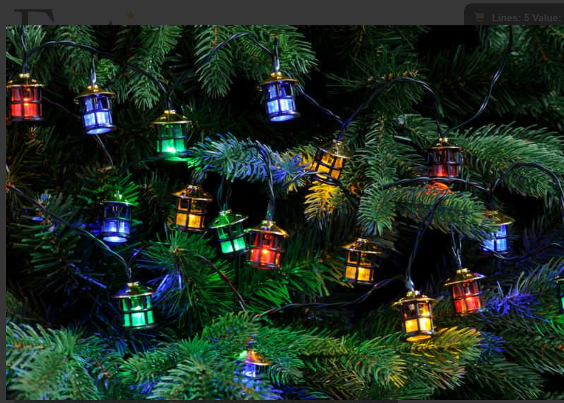 Multicolour LED lantern string lights
