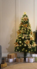 Gold Poinsettia And Bow Fibre Optic 90cm Artificial Xmas Tree PR90