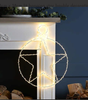 48cm X 38cm Lit Hanging Star Bauble Decoration