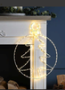 48cm X 38cm Lit Hanging Tree Bauble Decoration