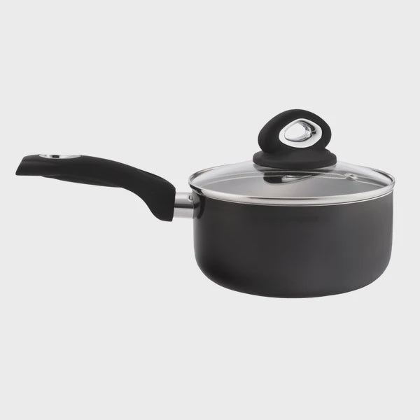 Diamond Range 18cm Non-Stick Saucepan & Glass Lid
