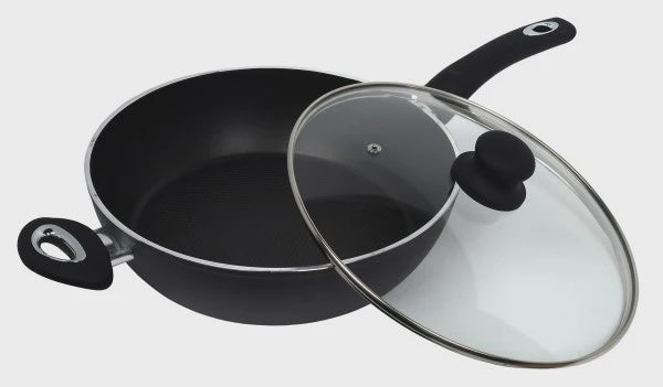 Diamond Range 28cm Non-Stick Deep Sauté Pan & Glass Lid