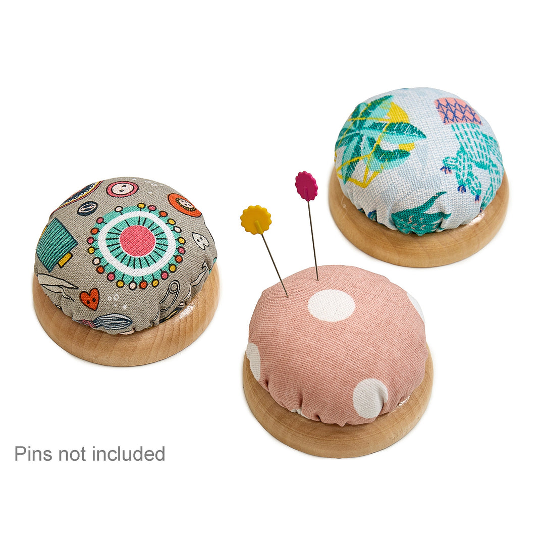 Pincushion with Wooden Base