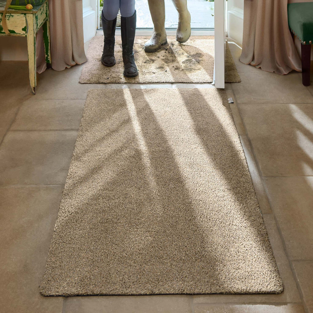 My Mat Cotton Indoor Linen doormat in a hallway