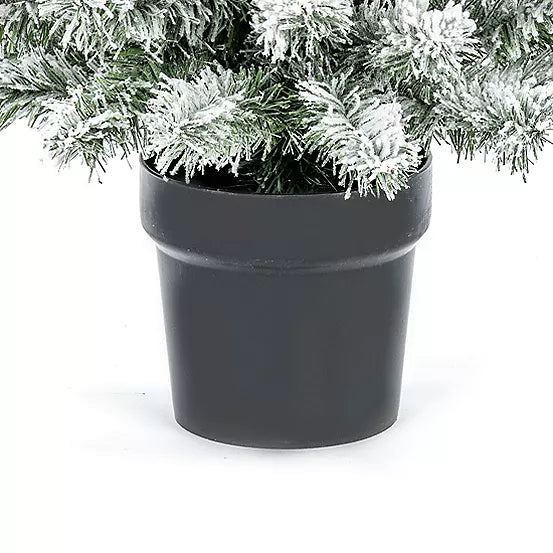 Premier Woodcote Flocked Spruce 90cm Artificial Xmas Tree in Pot