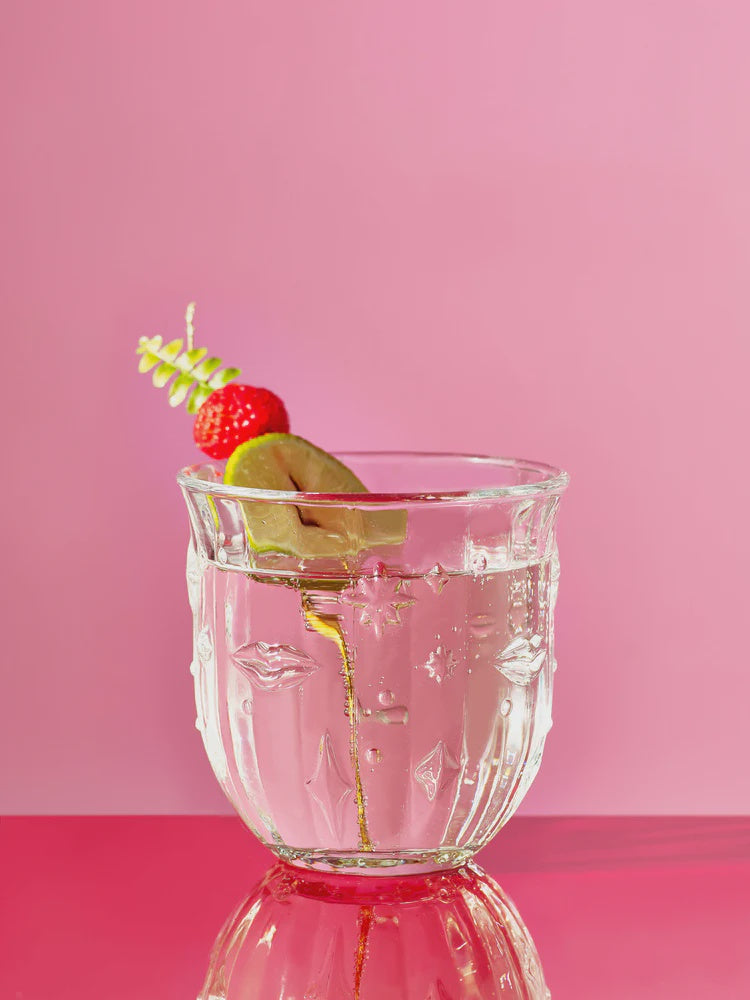 Eleanor Bowmer lips and stars glass tumblers