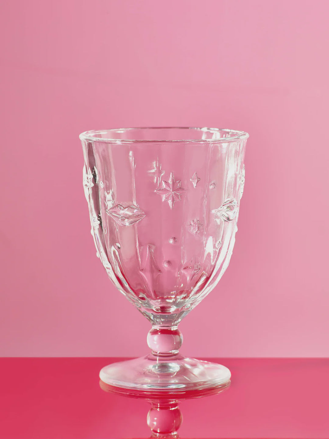 Eleanor Bowmer Lips & Stars Set of 4 Wine Glasses