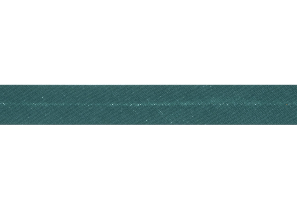 Trim: Bias Binding: Polycotton: 16mm: Teal Sold By The Metre