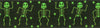 Ribbon: Dancing Skeleton: 25mm: Green - Sold By The Metre