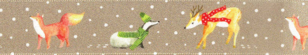 Ribbon: Fairytale Forest: 25mm: Gold - Sold By The Metre