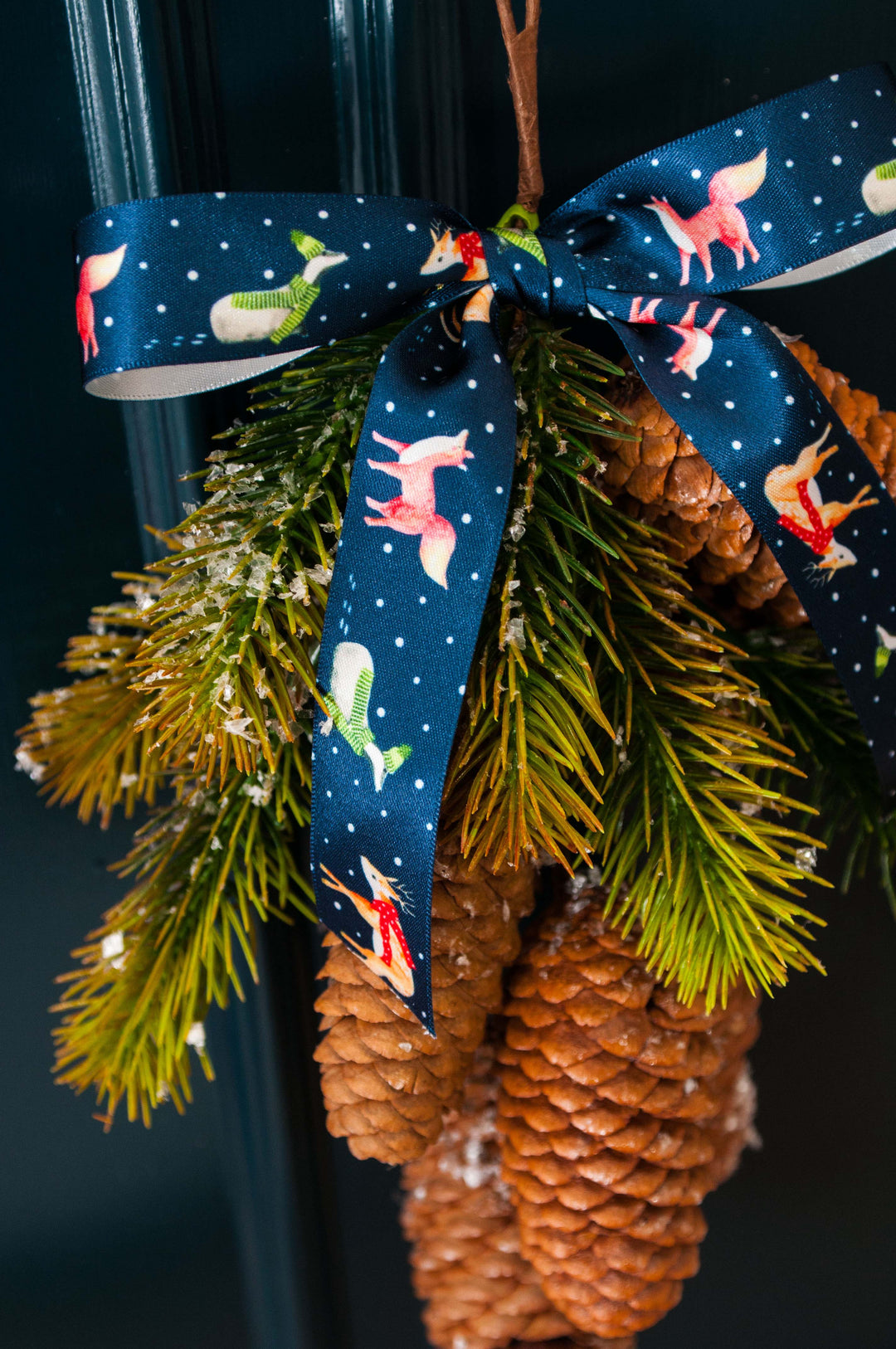 Ribbon: Fairytale Forest: 25mm: Navy - Sold By The Metre
