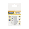 Status European Travel Adaptor - White - 2 x USB A & C Charging Ports