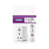 Status 2 x USB Charging Port Power Adaptor - White