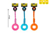 Smart Choice Rubber Ring & Rope Dog Toy 3 Assorted Colours