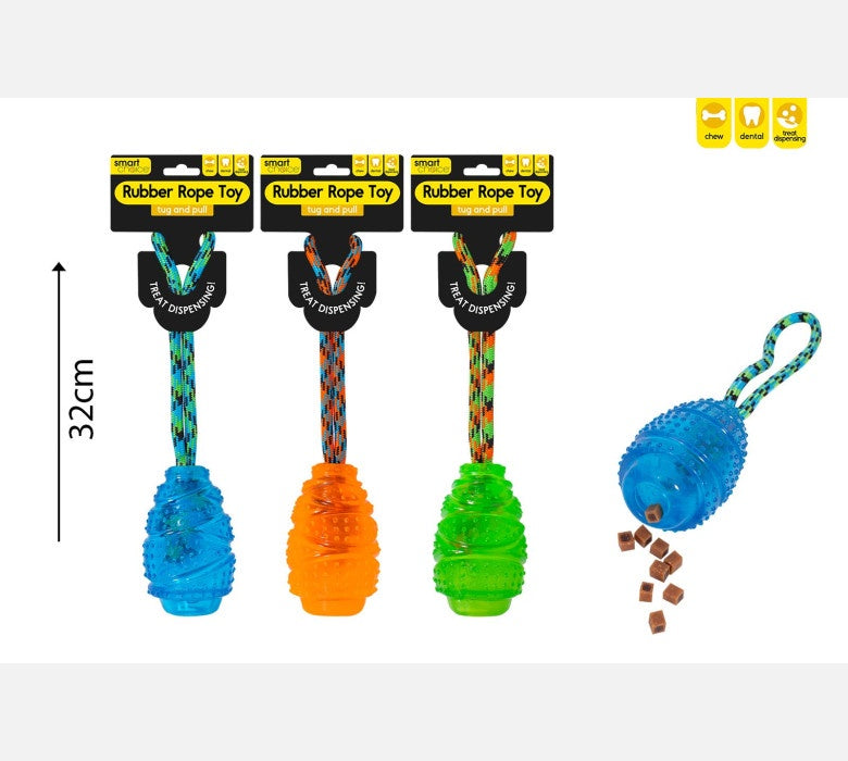 Smart Choice Treat Dispensing Rope Rubber Dog Toy Large