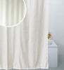 Satin Stripe Peva Shower Curtain White