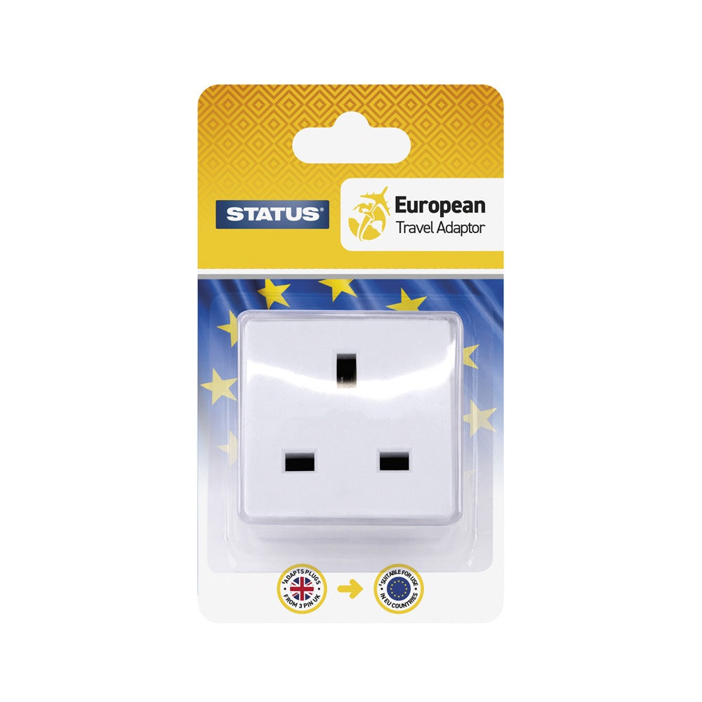 Status European Travel Adaptor - White