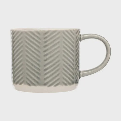 Siip Embossed Grey Chevron Mug