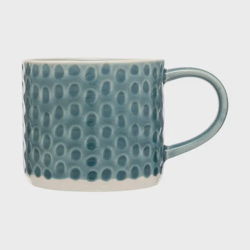 Siip Embossed Green Circle Mug