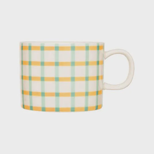 Siip Gingham Green Short Mug
