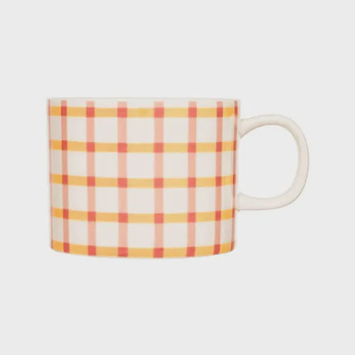 Siip Gingham Pink Short Mug