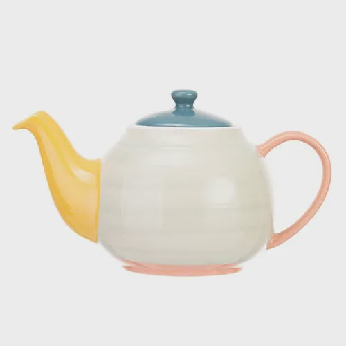 Siip Colour Block 6 Cup Teapot