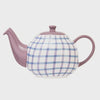 Siip Gingham Purple 6 Cup Teapot