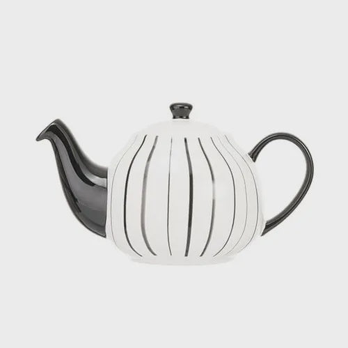 Siip Vertical Stripe Grey 2 Cup Teapot