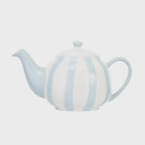 Siip Wide Vertical Stripe Blue 2 Cup Teapot