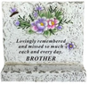 Memorial Cement Block Grave Ornaments BROTHER