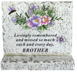 Memorial Cement Block Grave Ornaments BROTHER