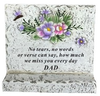 Memorial Cement Block Grave Ornaments DAD