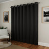 Supersoft Black curtains closed