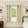 Supersoft Beige curtains in a bedroom