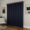 Supersoft Navy curtains closed