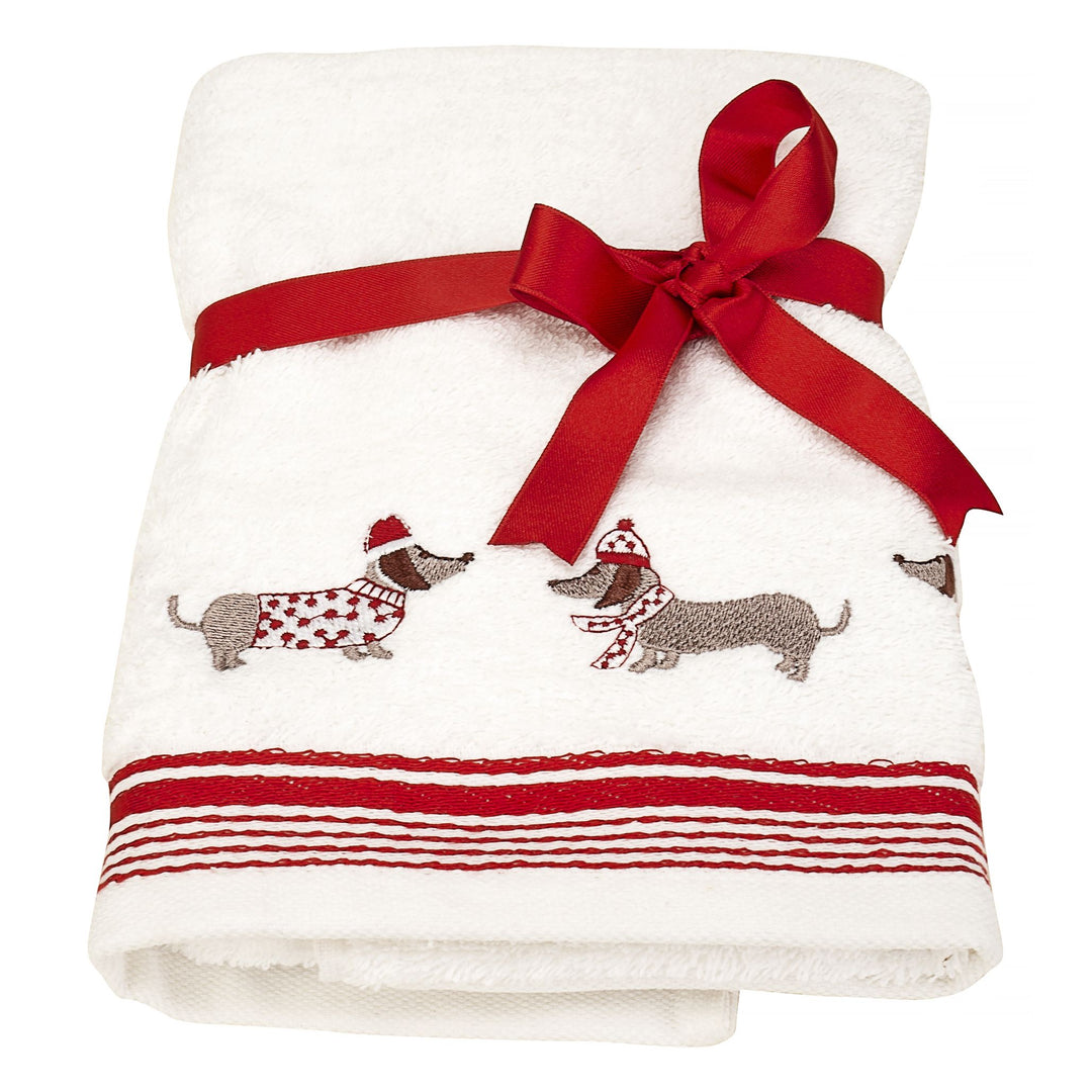 Bellissimo Festive Hand Towel Daschund