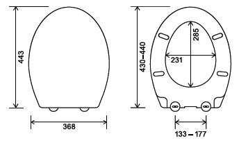 PP Pearl Toilet Seat White