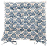 Carnation Seat Pad With Ties Slate Blue 39cm