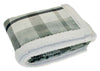 Check Sherpa Flannel Throw Blanket 130x170cm Grey