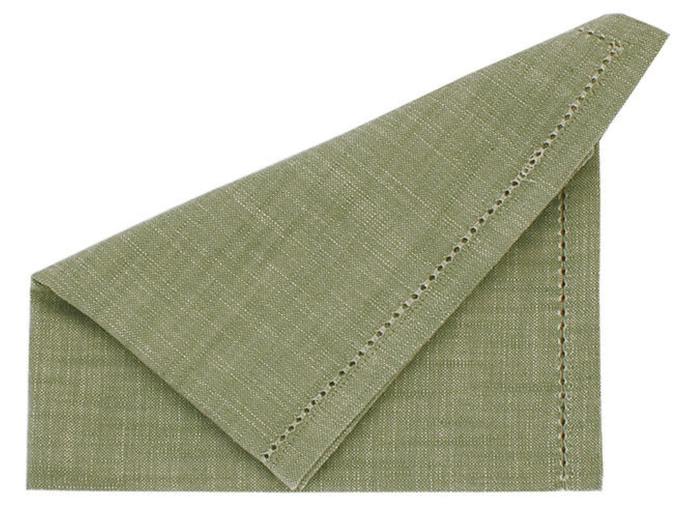 Chambray Cotton Napkins (Set of 4) Olive