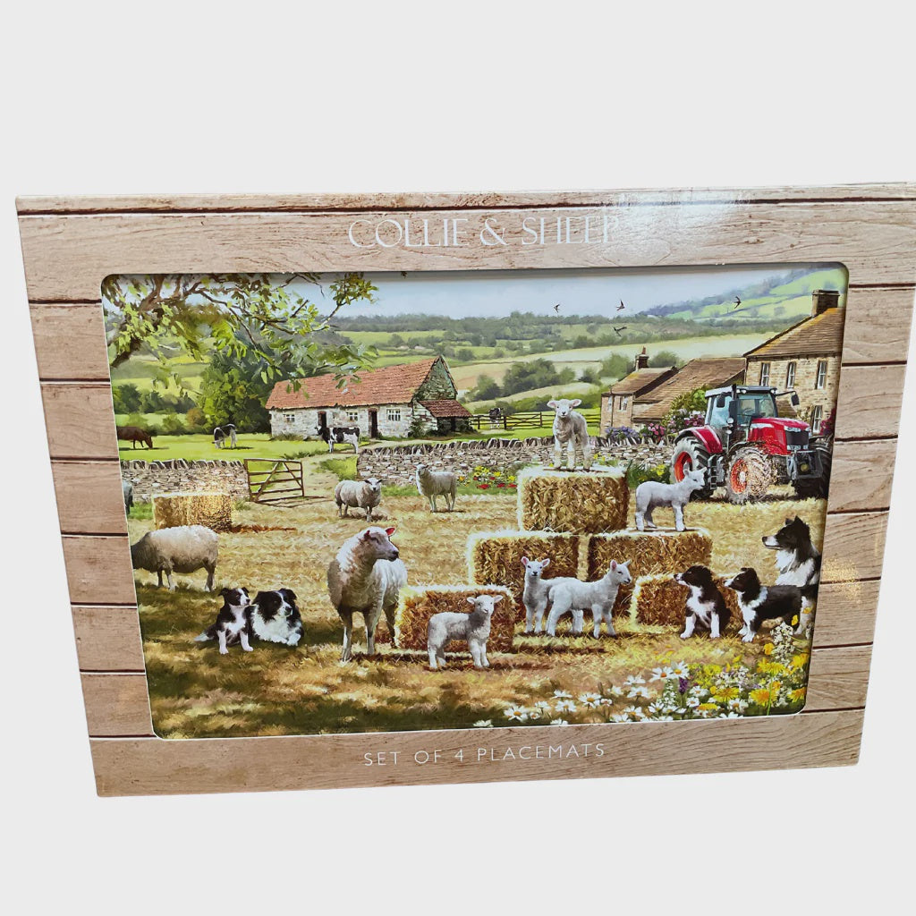 Lesser & Pavey Set of 4 Placemats Collie And Sheep