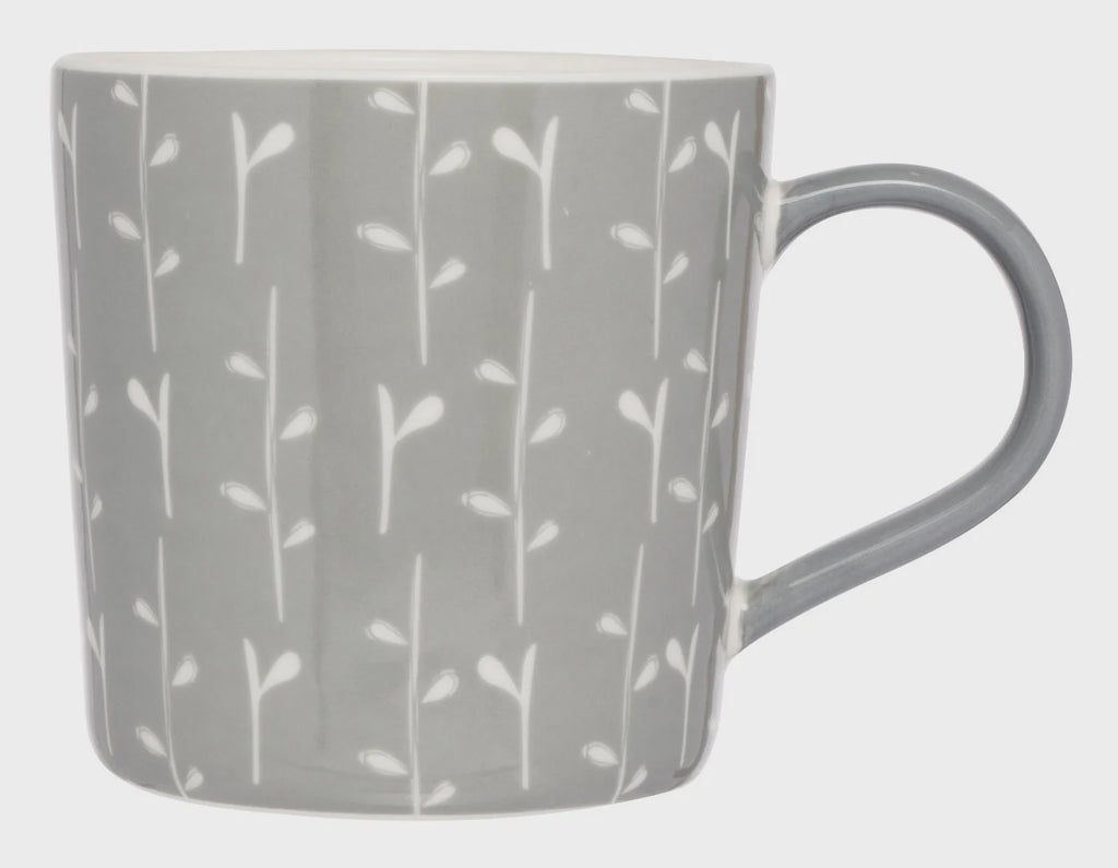 Siip Ekko Floral Stems Grey Mug
