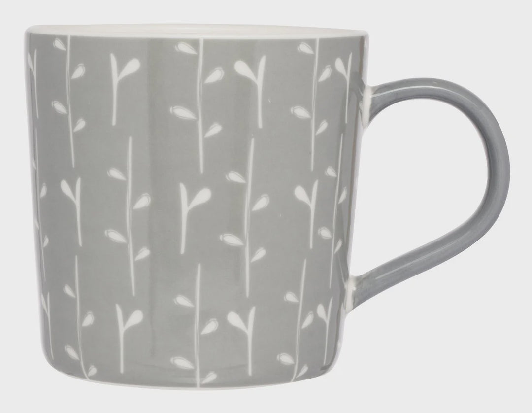 Siip Ekko Floral Stems Grey Mug