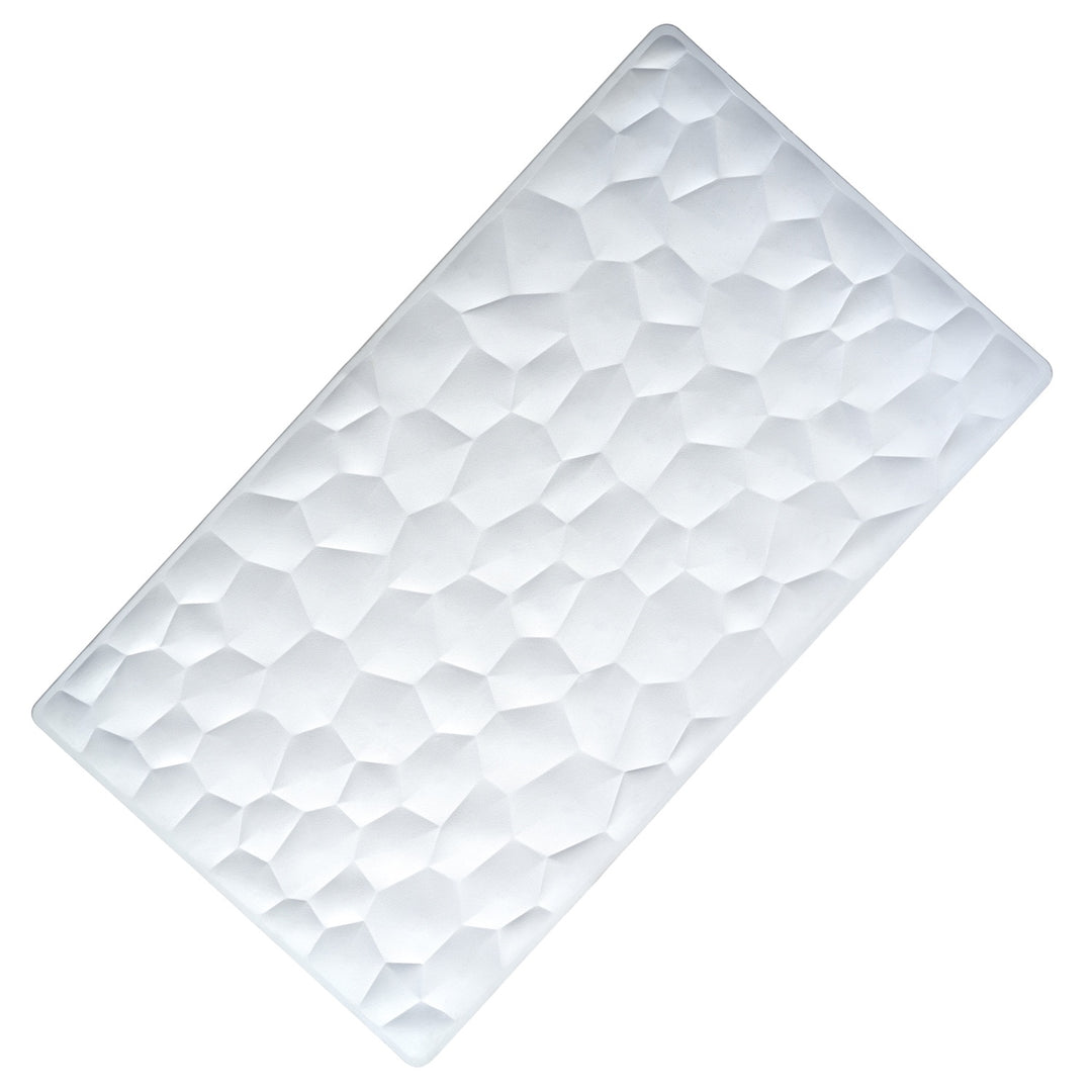 Showerdrape Stone Anti-Bacterial Bath Mat White