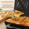 Tower 900W Deep Filled Sandwich Maker Stainless Steel T27031